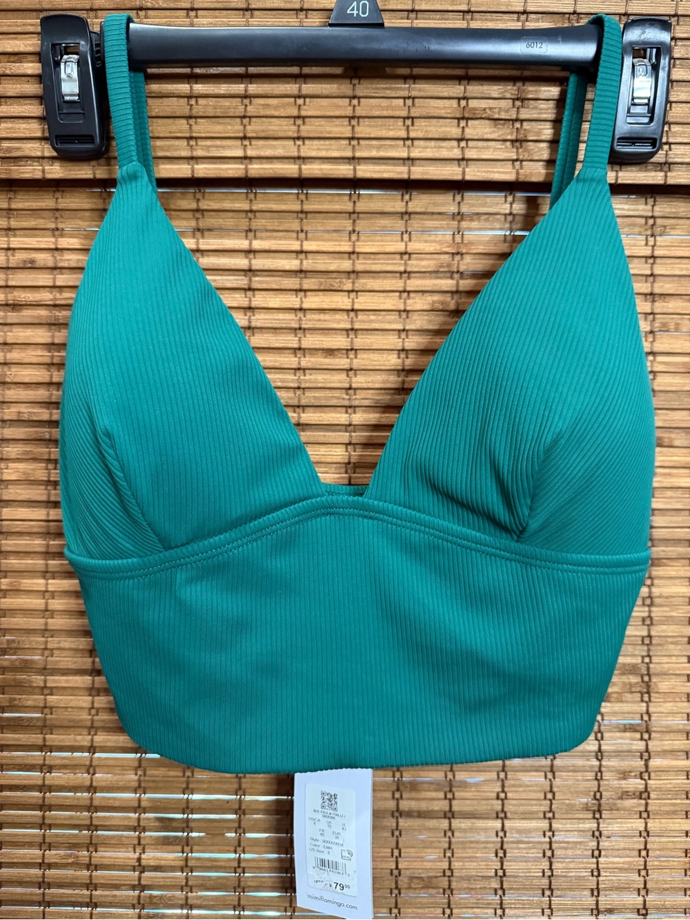 NWT Mimi Flamingo Ribbed Bikini Top
